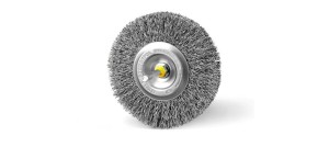 Szczotka fi100 z trzpieniem fi6-drut kwasoodporny 010-AKA