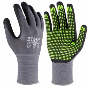 Rękawice nylonowe NITRILE FLEX DOTS 10''