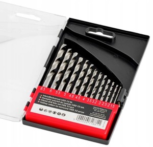 Komplet wierteł do metalu HSS 13szt SQWM-03 SCHMITH