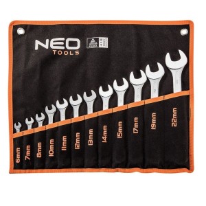 Klucze płasko-oczkowy 6-22 12 szt NEO 09-752 