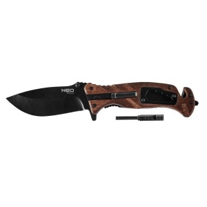 Nóż survivalowy składany 22cm 6w1 63-107 NEO