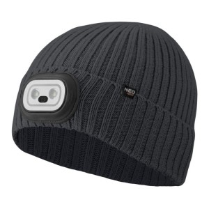 Czapka z latarką LED RGB grafitowa NEO 81-627