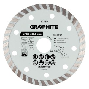 Tarcza diamentowa turbo 125x22,22 Graphite 57T317