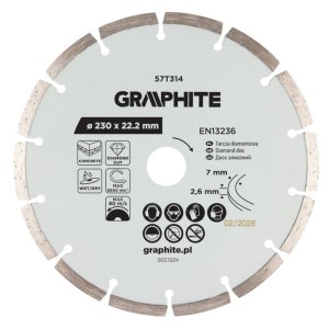 Tarcza diamentowa segmentowa 230x22,22 Graphite 57T314