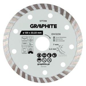 Tarcza diamentowa turbo 125x22,22 Graphite 57T318